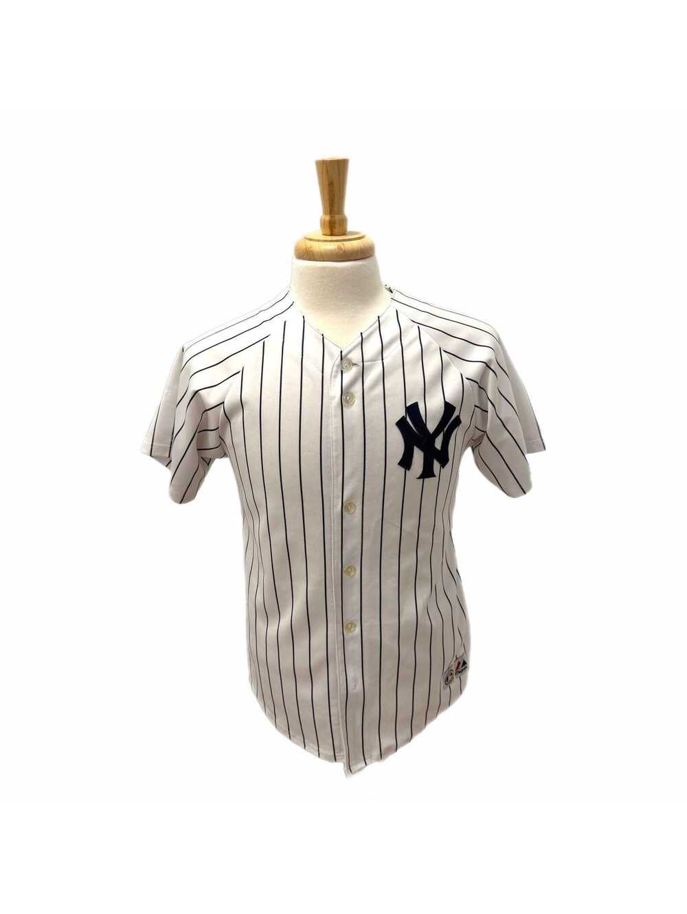 Vintage New York Yankees MLB #13 Rodriguez White Striped Jersey – Child’s XL